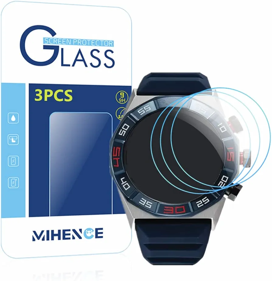Compatible for Citizen CZ Smart PQ2 Screen Protector, 9H Anti-Scratch Tempered Glass Protective Film for CZ Smart PQ2 Hybrid Smartwatch (3PCS)