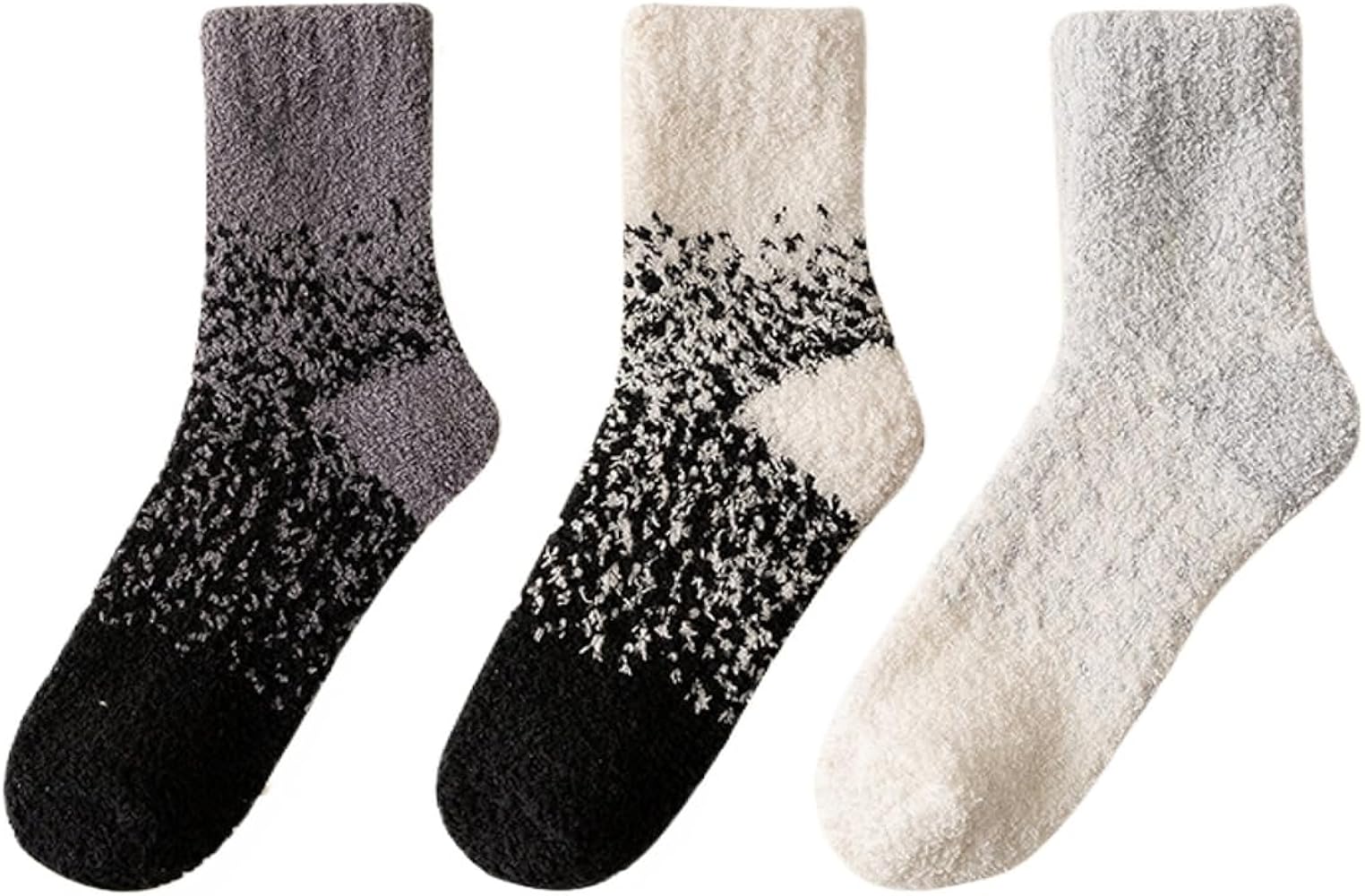 Unisex Fuzzy Socks Soft Plush Warm Winter Home Sleeping Slipper Socks for Winter Gradient Series 6
