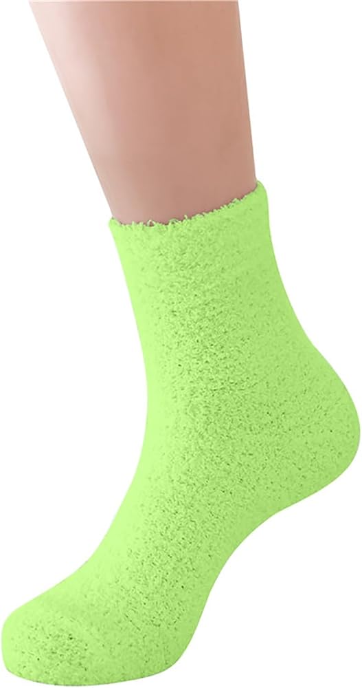 Women Fuzzy Slipper Socks Warm Soft Winter Plush Sleeping Socks Heated Socks For Men
