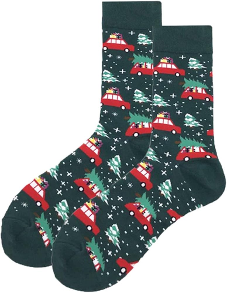 Santa Socks for Women Christmas Halloween Cute Print Letter Short Socks Fluffy Christmas Socks Christmas Stockings