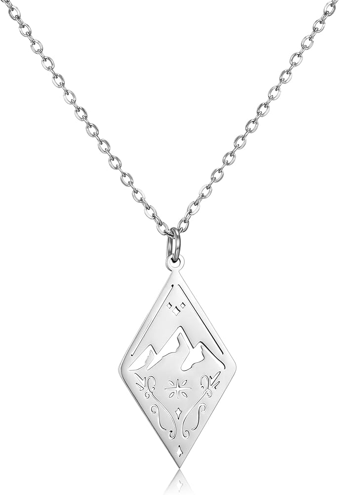 Night Necklace Stainless Steel Roses Fan Pendant Jewelry Book Thorns Necklace