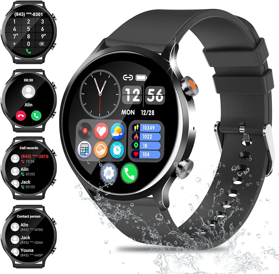 ACEDIS Smart Watch, 1.39" HD Fitness Watch for Men/Women, Upgraded IP68 Waterproof Watch with Heart Rate/Blood Oxygen/Sleep Monitor 110+ Sports Modes, Long-Lasting Battery Compatible with Android/iOS