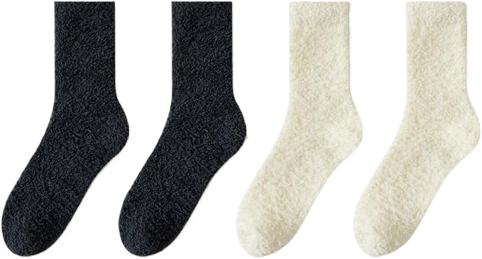 Unisex Fuzzy Socks Soft Plush Warm Winter Home Sleeping Slipper Socks for Winter Solid Color Series 9
