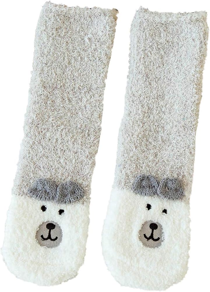 Fuzzy Socks for Women Winter Cozy Warm Plush Fluffy Socks Sleep Cabin Slipper Soft Thick Fleece Stocking Stuffers