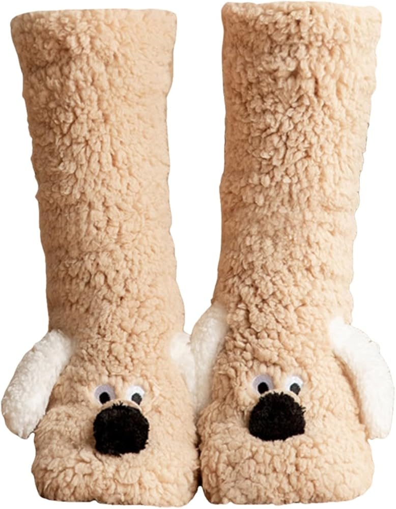 Fuzzy Socks For Men & Women Cozy Winter Warm Slipper Socks Microfiber Soft Home Sleeping Socks Thigh High Garter