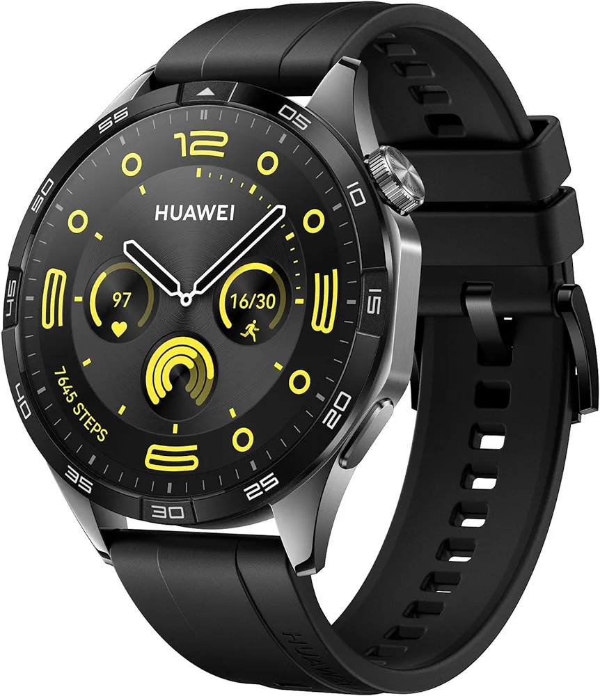 HUAWEI Watch GT 4 B19F 46mm Bluetooth Smartwatch 1.43" AMOLED Screen Fluoroelastomer Strap - Black