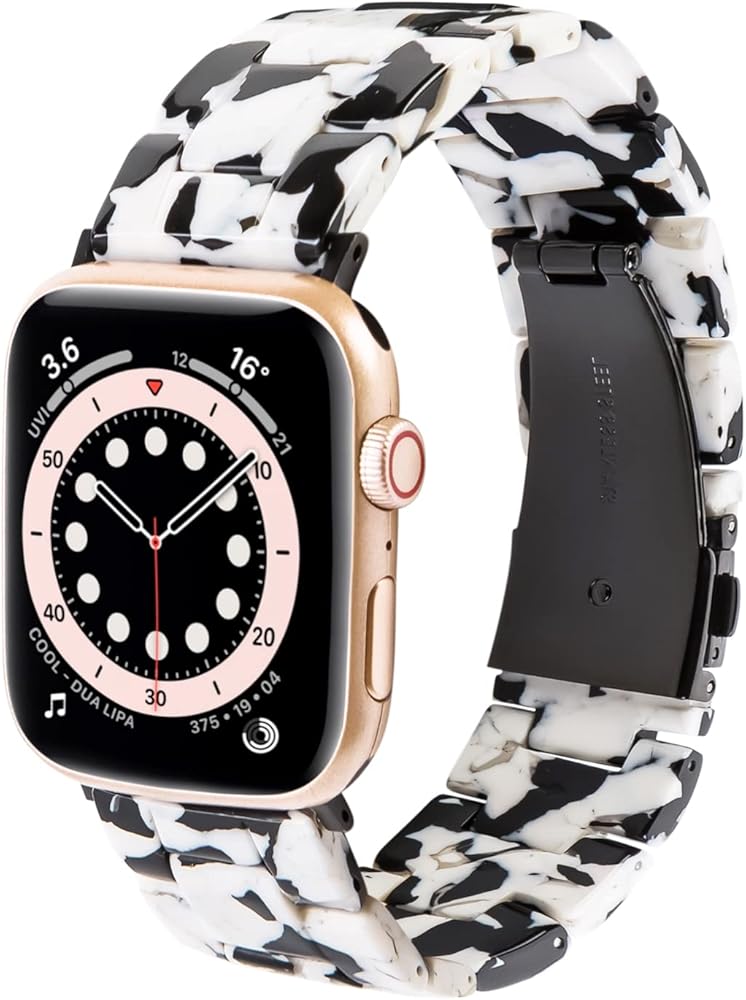 HOPO Compatible With Apple Watch Band 49mm 46mm 45mm 44mm 42mm 41mm 40mm 38mm Thin Light Resin Strap Bracelet With Stainless Steel Buckle Replacement For iWatch Series SE Series 10 9 8 7 Ultra 6 5 4 3 2 1 for Women Men
