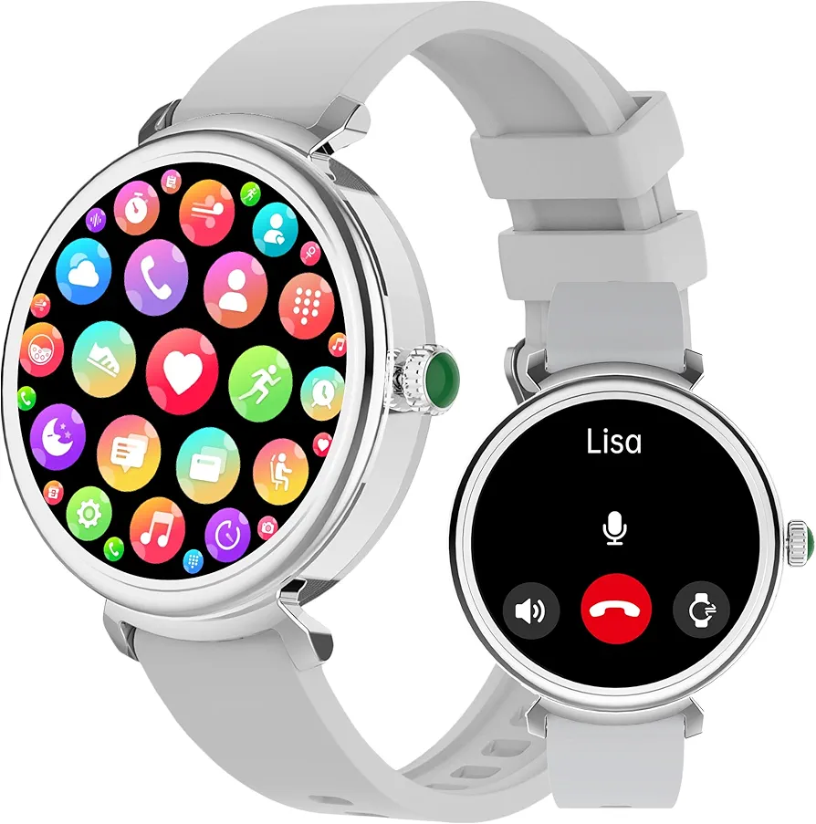 Smart Watch for Women, (Answer/Make Call)Smartwatch for iPhone/Android, with Blood Oxygen, Heart Rate, Stress and Sleep Monitor, IP68 Waterproof 100+ Sport Modes Activity Fitness Tracker for Women