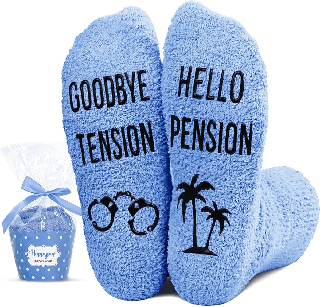 HAPPYPOP Retirement Gifts Ideas Socks for Men - Retired Gifts Funny Retirement Socks Women Men, Retired Socks Man Woman