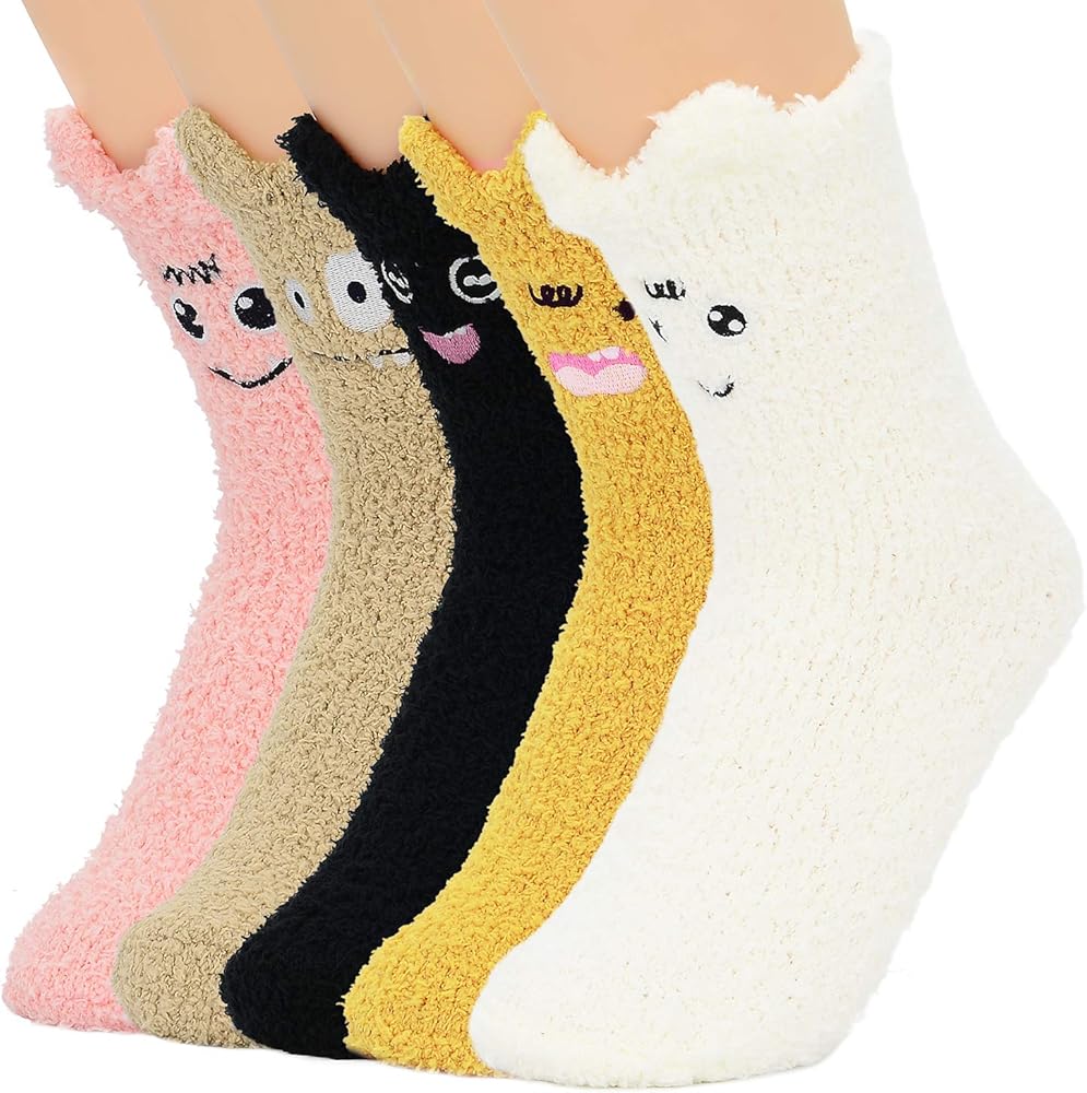 Zando Womens Fuzzy Socks Winter Warm Slipper Socks Super Soft Fluffy Socks Cozy Fleece Socks Cute Socks Home Socks