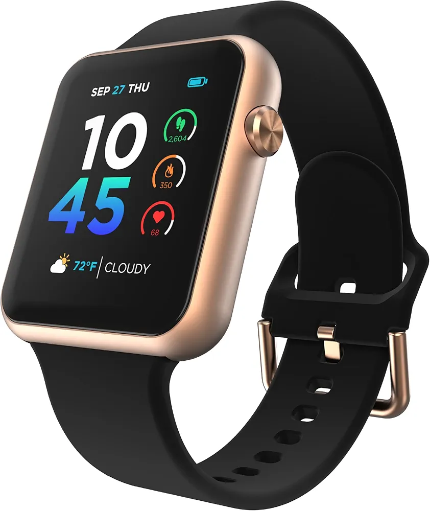 iTouch Air 4 Smartwatch - Fitness Tracker, Heart Rate Monitor, Customizable Watch Face - Activity and Calorie Tracker - 100+ Sports Modes - Bluetooth Connectivity