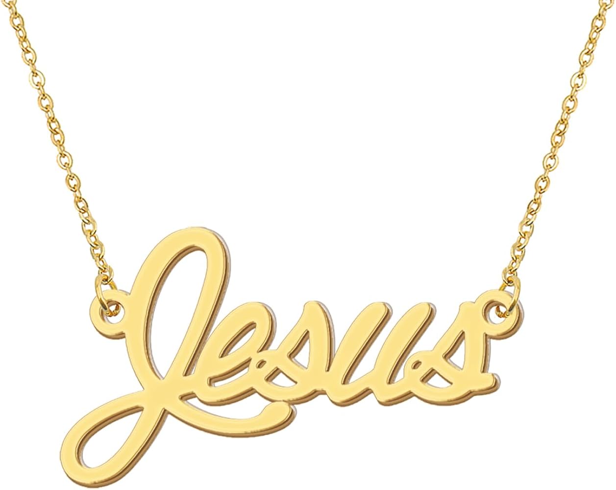 Aoloshow Personalized Name Necklace Custom Any Name Necklaces Jewelry for Womens New Mom Bridesmaid Gift