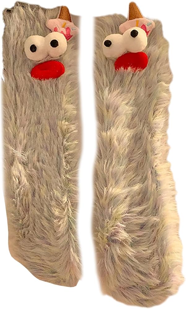 Winter Fuzzy Socks for Women Girls Cozy Soft Warm Socks Casual Home Sleep Socks Cartoon Slipper Socks Gifts