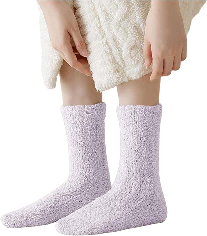 Winter Fuzzy Socks Womens Cozy Fluffy Warm Socks Soft Home Sleeping Socks for Women Mom Birthday Christmas Gifts for Her