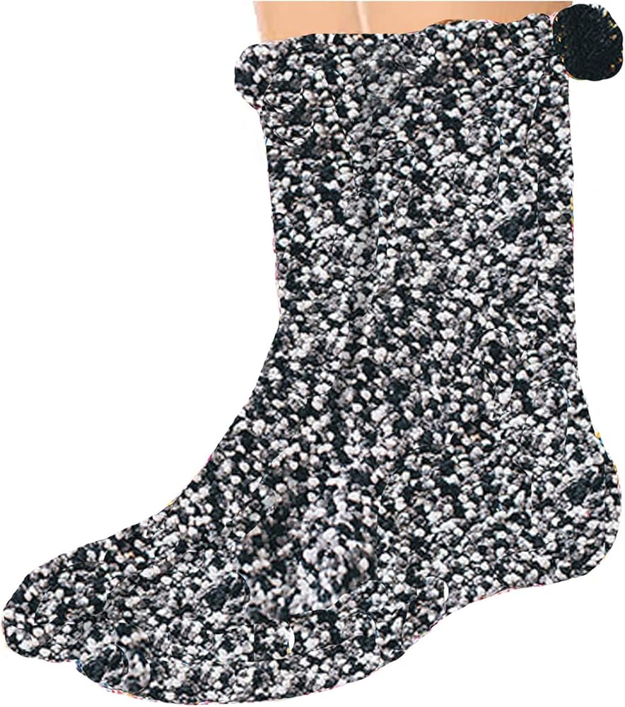 Womens Fuzzy Socks Fuzzy Socks with Grips Paw Socks Striped Fun Cute Sleep Socks Winter Soft Fluffy Slipper Socks