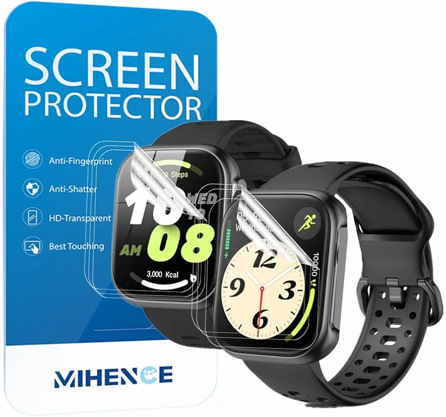 Screen Protector for GOPO2 / ALW10 1.85'' Smartwatch, TPU HD Protective Film Compatible for Parsonver GOPO2 / Anyloop ALW10 / VPSTAY 1.85'' Smart Watch (6 PCS)