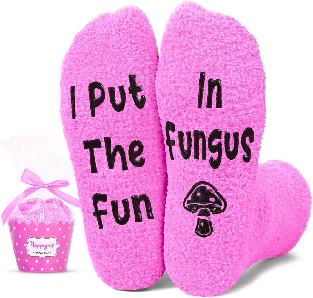 HAPPYPOP Funny Plant Gifts Mushroom Socks for Women - Socks for Plant Lovers, Mushroom Gifts for Teen girls, Nature Gifts
