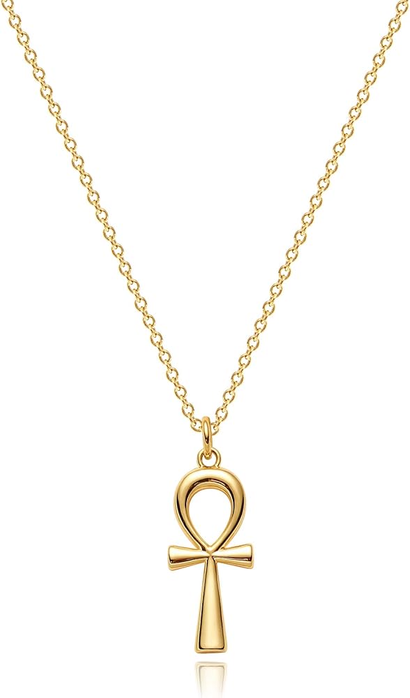 Dremmy Studios Cross Pendant Necklace for Women 14K Gold Plated Cubic Zirconia Evil Eye Butterfly Angel Wing Disc Coin Necklace Minimalist Religious Faith Jewelry Gift for Women