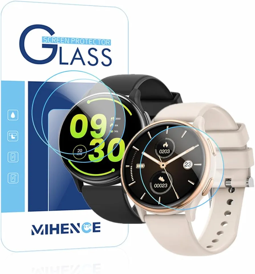 Screen Protector for G53 1.27'' Smartwatch, 9H Tempered Glass Protective Film Compatible for Sanorum/RUXINGX 1.27'' Smart Watches G53 [ 3PCS ]