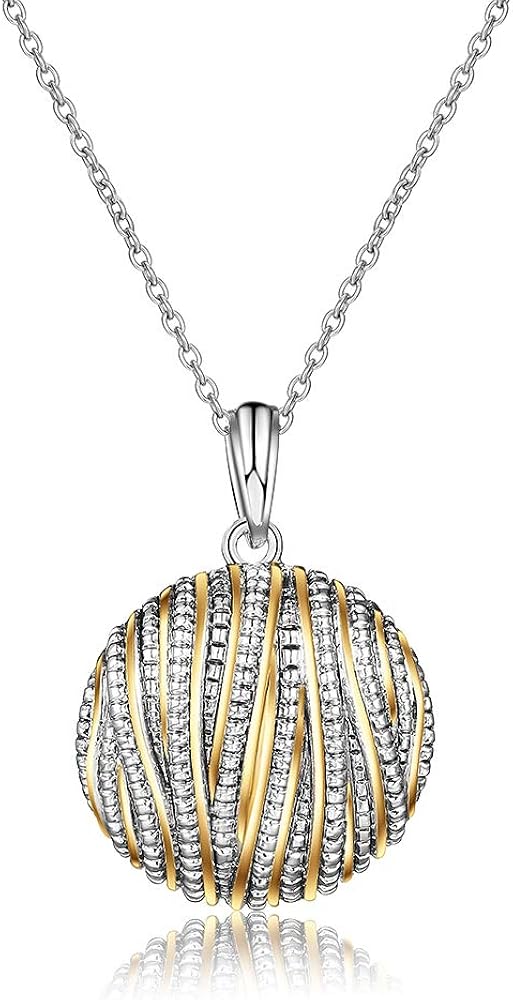 Coin Pendant Necklace for Women 18K Gold and Silver Intertwined Crossover Pendant Two Tone Necklaces Christmas Jewelry Gift