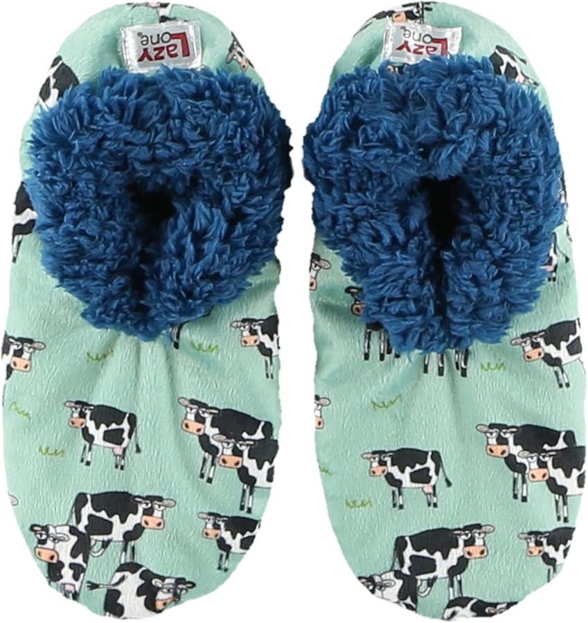 Lazy One Fuzzy Feet Slipper Socks for Women, Cute Fleece-Lined House Slippers, Non-Skid Slipper Socks