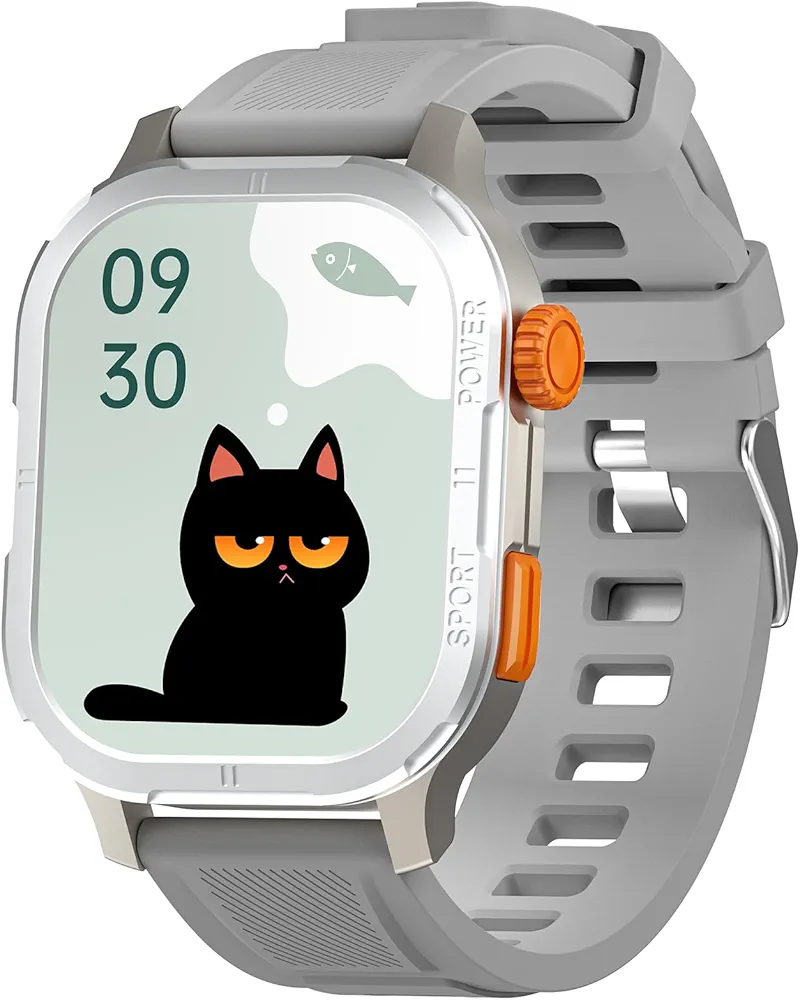 Smart Watch, 2.13‘’ AMOLED Display, 5ATM Waterproof, Voice Assistant, Multiple Sports Modes, Message reminder, Bluetooth Calling, Health Monitoring, Long Battery Life 45mn N M(Tactical, Silver)