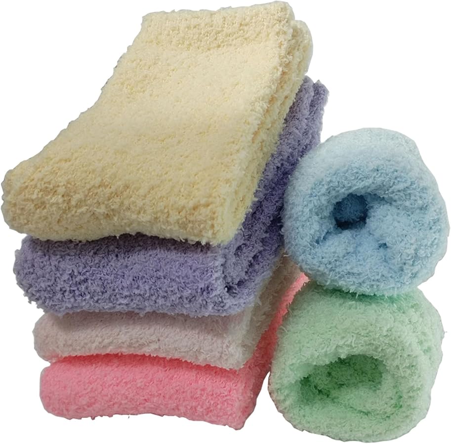 Womens Fuzzy Socks Cozy Fluffy Winter Warm Slipper Socks Soft Home Sleeping Socks