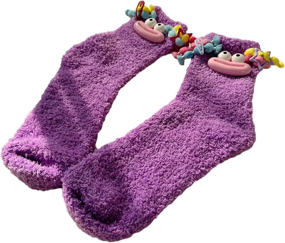 Winter Fuzzy Socks for Women Girls Cozy Soft Warm Socks Casual Home Sleep Socks Ugly Slipper Socks Gifts