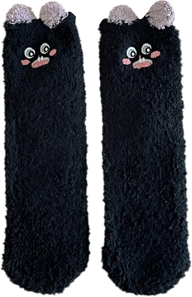 Fuzzy Slippers for Women Indoor Cozy Fluffy Winter Warm Slipper Socks Microfiber Soft Sleeping Socks