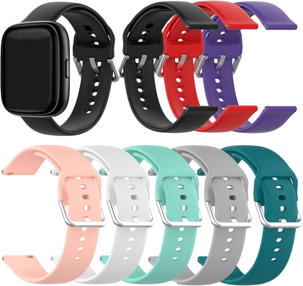 Compatible with Faweio IDW26 IDW20/Fitpolo IDW208P/WNH IDW25/KEEPONFIT IDW26/TOOBUR IDW26 IDW20 Smart Watch Bands, Replacement Flexible Silicone Bands for IDW20 IDW25 IDW26 IDW208P Smartwatch
