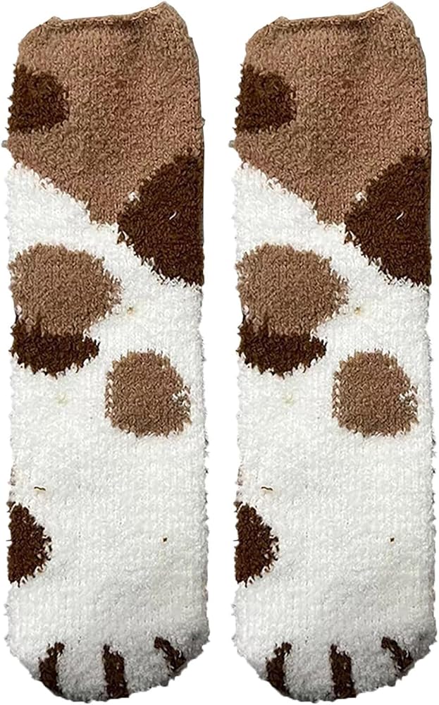 Women Fuzzy Socks Cozy Soft Fluffy Cute Animal Slipper Socks Sleeping Warm Socks for Girls Christmas Socks