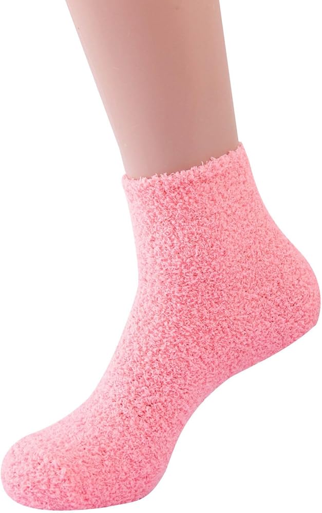 Womens Fuzzy Fluffy Socks 2024 Winter Plush Skin Warm Indoor Socks Casual Comfy House Soft Solid Sleeping Socks