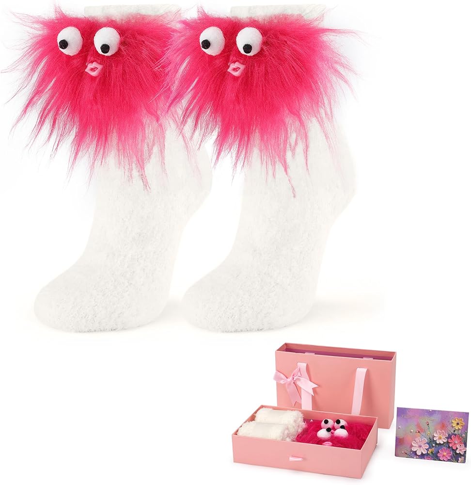 Cute Crazy Fuzzy Socks Super Soft Funny Gift for Girls Women Size 4-10
