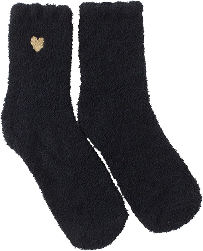 Fuzzy Socks for Womens Girls, Non-Skid Gripper Bottom Cute Warm Winter Holiday Slipper Sock Sleeping Socks