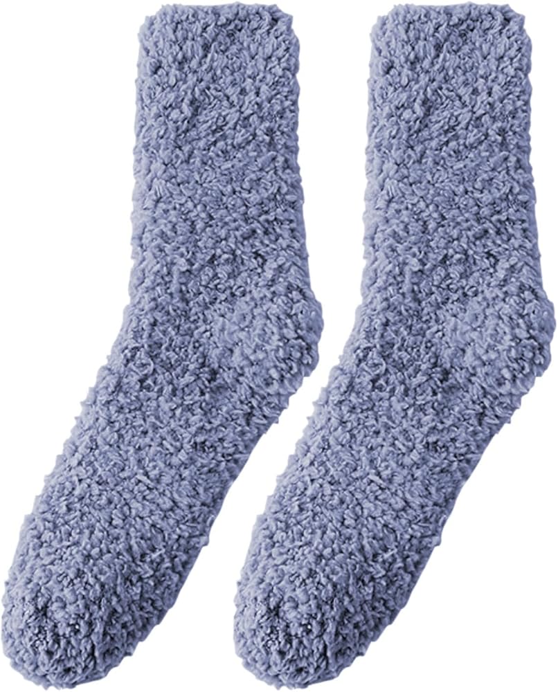 Custom Embroidered Fuzzy Socks for Women Personalized Soft Fluffy Socks with Name Text Sleep Socks