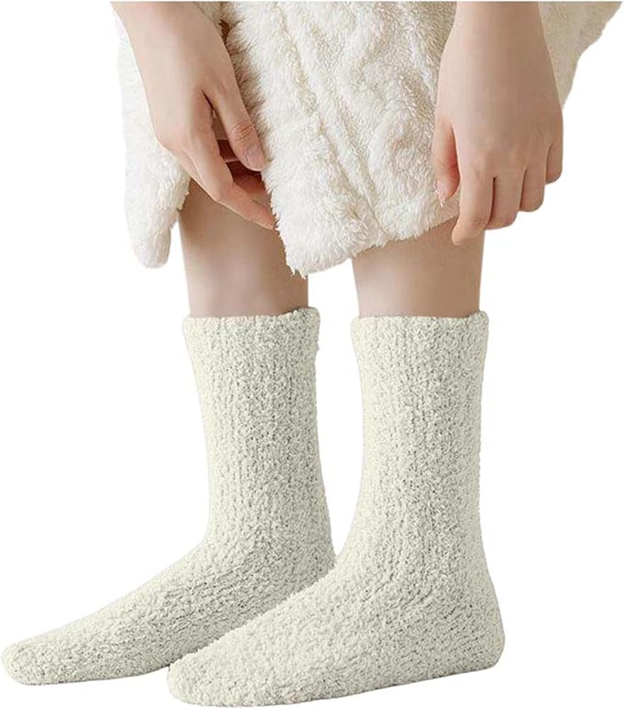 Winter Fuzzy Socks Womens Cozy Fluffy Warm Socks Soft Home Sleeping Socks for Women Mom Birthday Christmas Gifts for Her