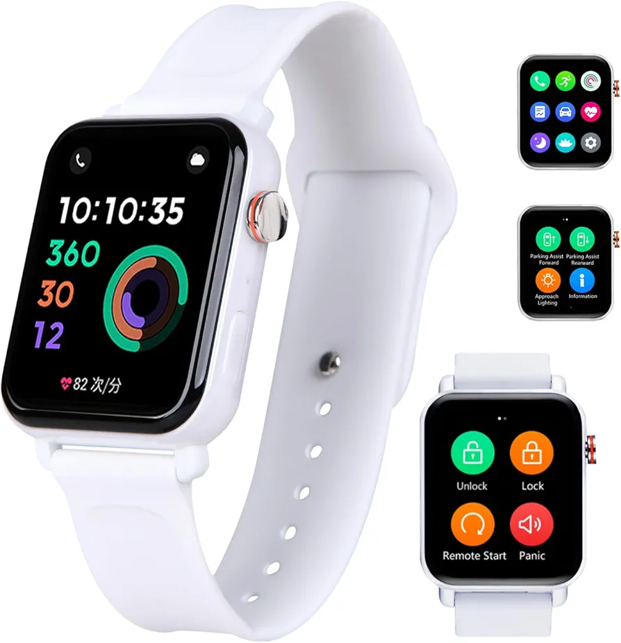 OTOFIX Smart Watch, 50+ Sport Modes, 1.78’’ Fitness Tracker Smartwatch, Heart Rate & Blood Oxygen Monitor, Answer/Make Call, 4 Days Using, Voice Control Over Vehicle, Answer/Make Call, White