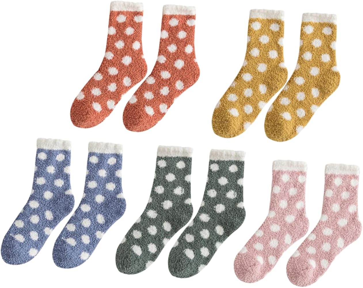 5 Pairs Women's Tube Socks Warm Socks Sleeping Socks Stocking Stuffers' Women's Socks Elastic Socks Plush Bed Stockings Household Socks Women Household Stockings Winter