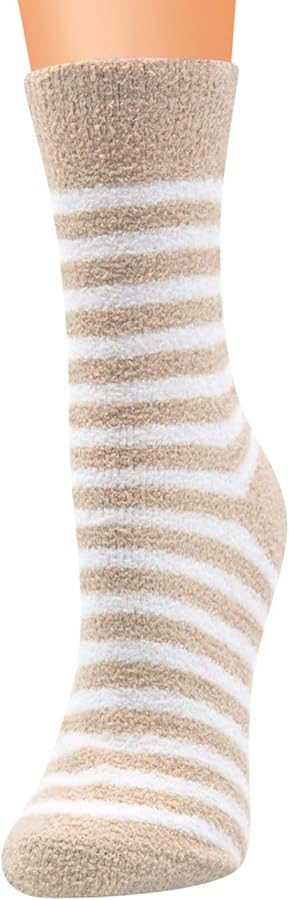 Fashion Stripe Fleece Socks for Women Winter Sleeping Socks Fluffy Cozy Warm Socks Fuzzy Socks