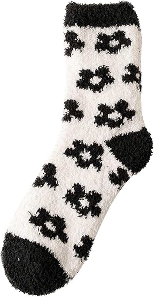 2 Pairs Fuzzy Socks for Women Super Soft Cozy Sleeping Socks Fluffy Fleece Warm Socks for Winter Indoor