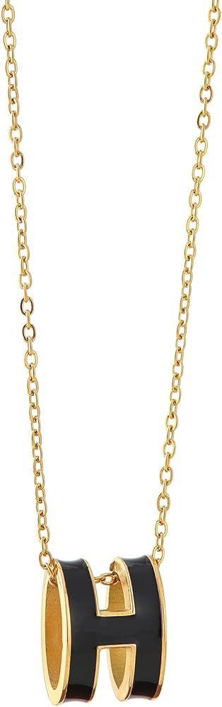 AIMADE H Necklace for Women18K Gold Plated Classic Letter Design Cute Fashion Necklace Pendant Jewelry Gifts for Women