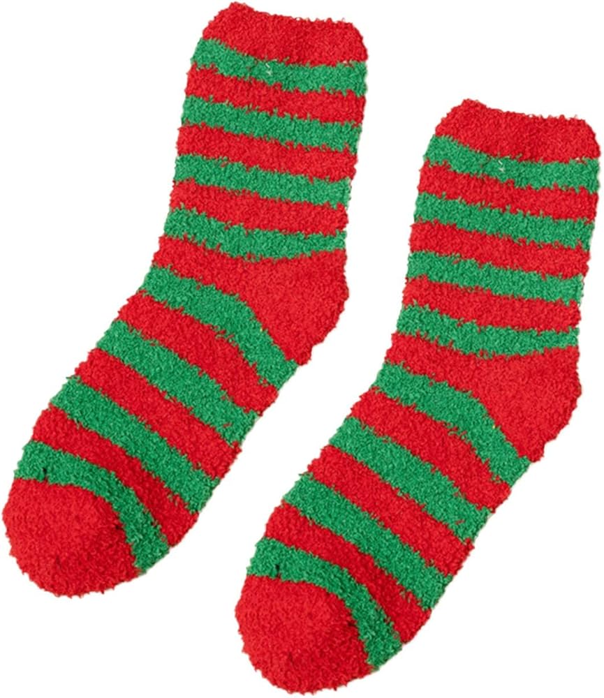1 Pairs Christmas Fuzzy Socks for Women Girls Gifts Fluffy Cozy Warm Soft Plush Slipper Socks for Sleeping Xmas Holiday Socks Fuzzy Socks Mens Socks Womens Socks Halloween Socks Black Wool Crew Socks
