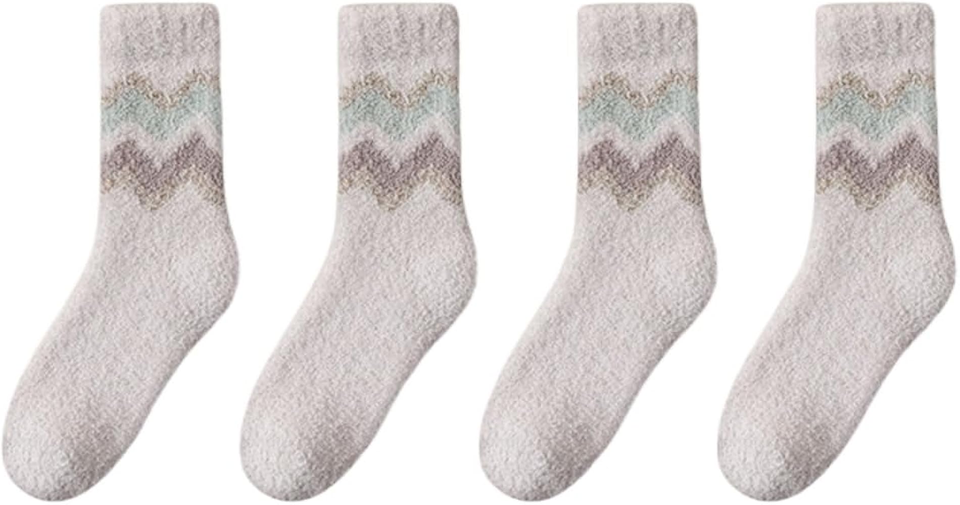 Unisex Fuzzy Socks Soft Plush Warm Winter Home Sleeping Slipper Socks for Winter Moisture Absorption And Series 8