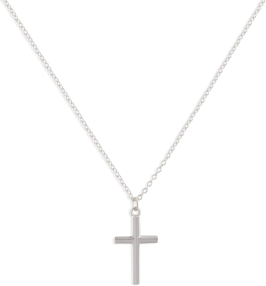 Befettly Tiny Cross Necklace, Women 14k Gold Filled Polished Faith Necklace Dainty Circle Pendant Necklace Crucifix Cute Heart Necklace