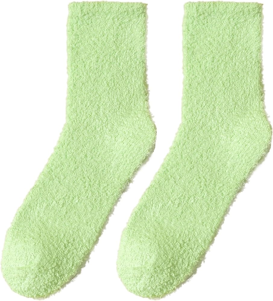 Women Warm Super Soft Plush Slipper Sock Winter Fluffy Microfiber Crew Socks Casual Home Sleeping Cozy Sock