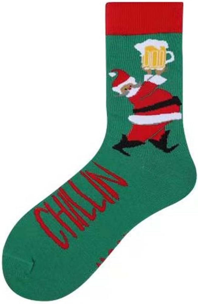Christmas Stocking Stuffers for Men Women Socks Cute Funky Novelty Silly Cotton Crew Calf Socks Women Winter Thick