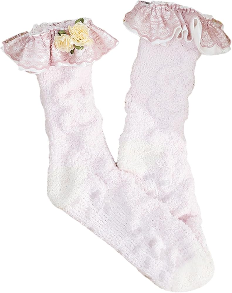 Thanksgiving Socks Fuzzy Socks Warm Winter Slipper Fluffy Sleep Cozy Comfy Cabin Sleeping Socks