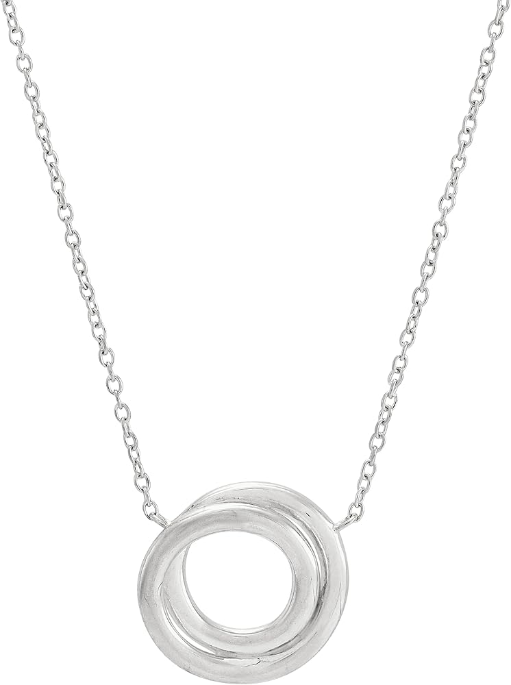 Silpada 'Karma Swirl' Pendant Necklace in Sterling Silver, 18" + 2"