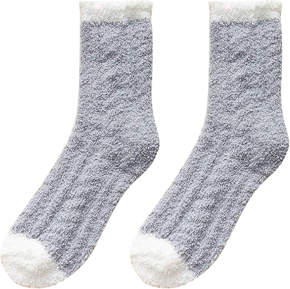 Fuzzy Socks for Women Fluffy Cozy Plush Soft Slipper Socks for Fall Winter Warm Sleeping Home 1 Pair