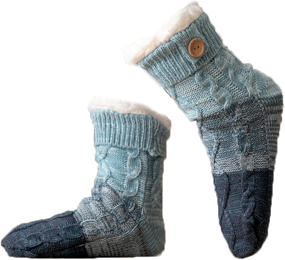 PURFUN Women Fuzzy Warm Slipper Socks Winter Thick Fleece Sleeping Socks Non Slip Indoor Floor Socks Cute Christmas Socks